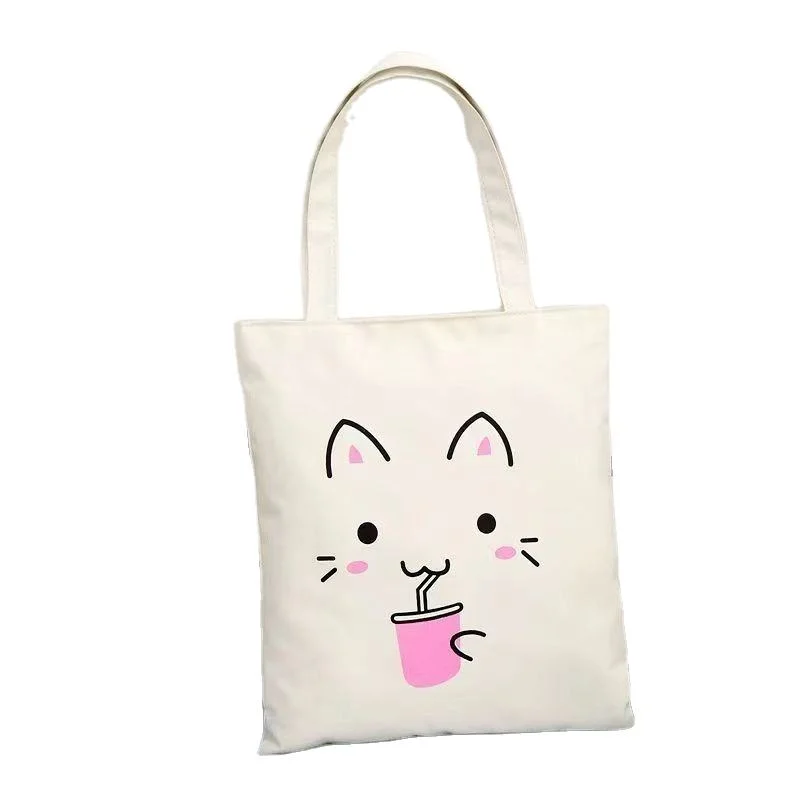 Wholesale Fashion Cotton Canvas Shoulder Tote Bag with Custom Logo Shopping Bag Canvas Bags