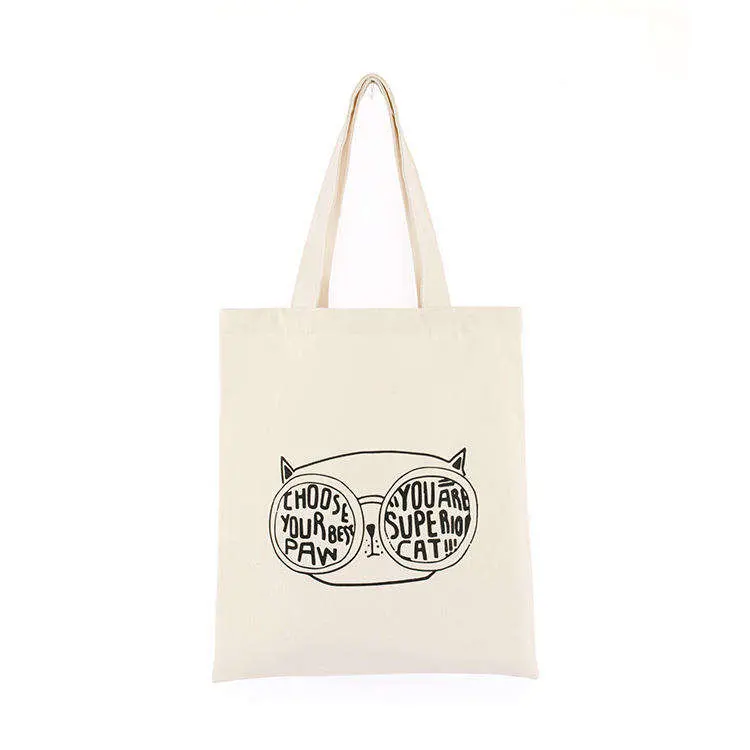 Wholesale Fashion Cotton Canvas Shoulder Tote Bag with Custom Logo Shopping Bag Canvas Bags