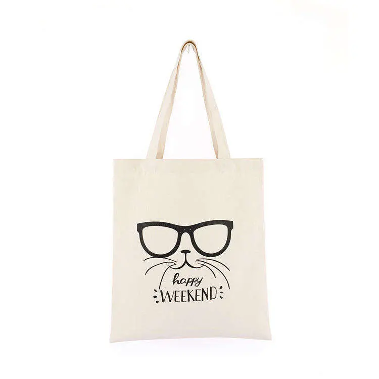 Wholesale Fashion Cotton Canvas Shoulder Tote Bag with Custom Logo Shopping Bag Canvas Bags