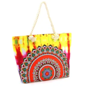 Wholesale Fashion Eco-Friendly Woman′s Cotton Canvas Beach Bag with Custom Logo Printed - Image 4