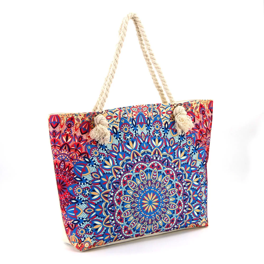 Wholesale Fashion Eco-Friendly Woman′s Cotton Canvas Beach Bag with Custom Logo Printed