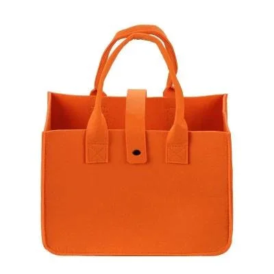 Wholesale Fashion Girl Handbag 2024 New Solid Color Square Felt Bags DIY Tote Bag Cartoon Decoration