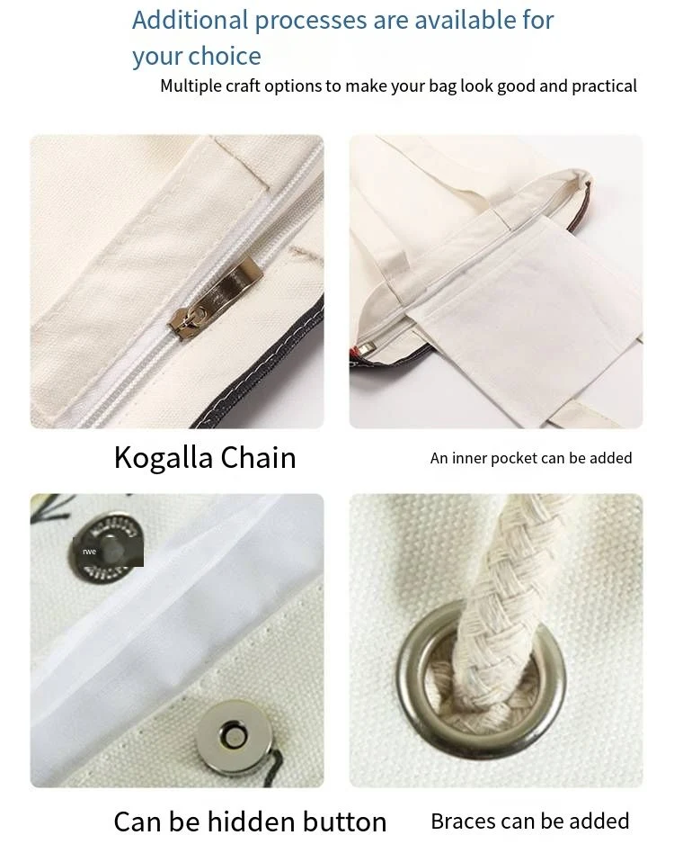 Wholesale Fashion Handheld One Shoulder Backpack Cotton Bag Advertising Promotion Cotton Canvas Bag