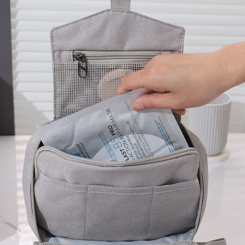 Wholesale Foldable Toiletry Cosmetic Bag Custom Cosmetics Makeup Toiletry Travel Bag