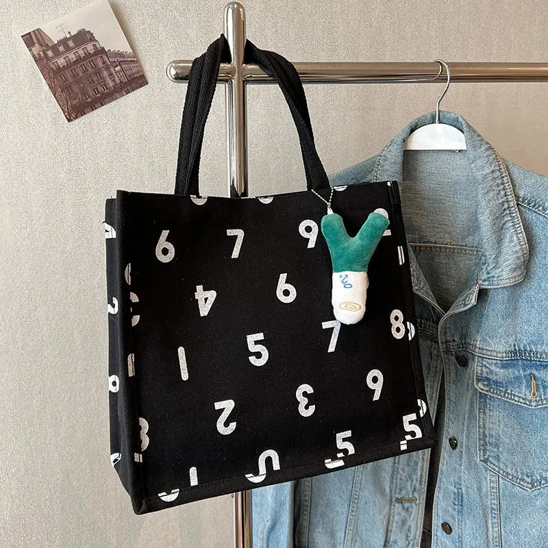 Wholesale High Quality Number Office Travel School Canvas Tote Bag
