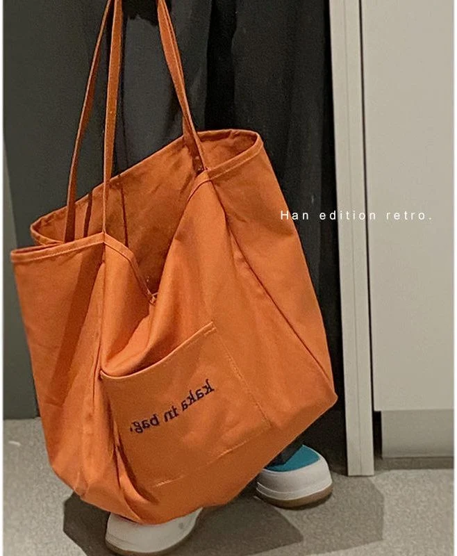 Wholesale Large Capacity Tote Bag Custom Logo Shopping Canvas Shoulder Bag