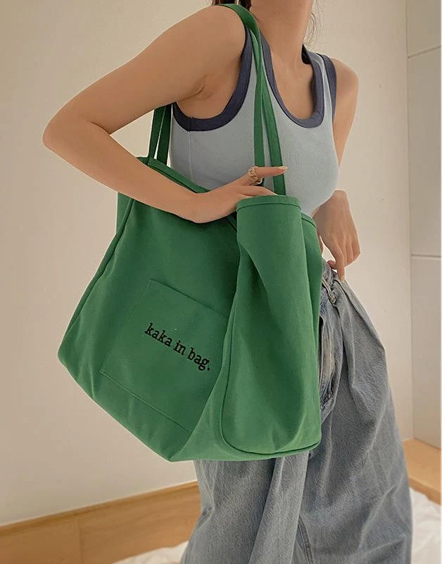 Wholesale Large Capacity Tote Bag Custom Logo Shopping Canvas Shoulder Bag