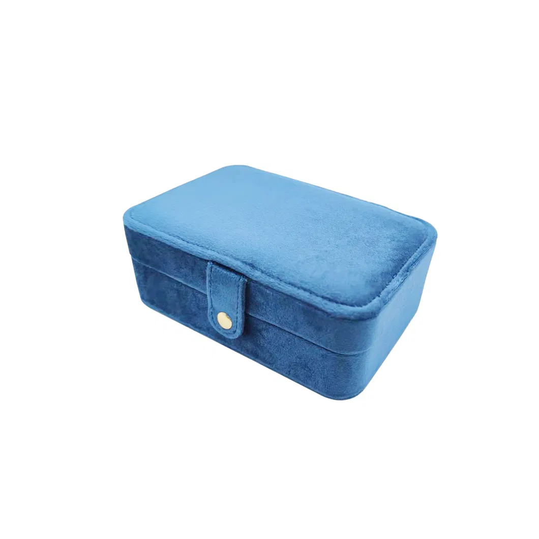 Wholesale Makeup Velvet Jewellery Travel Cases Mirror Storage Box with Portable Bracelet Jewelry Case