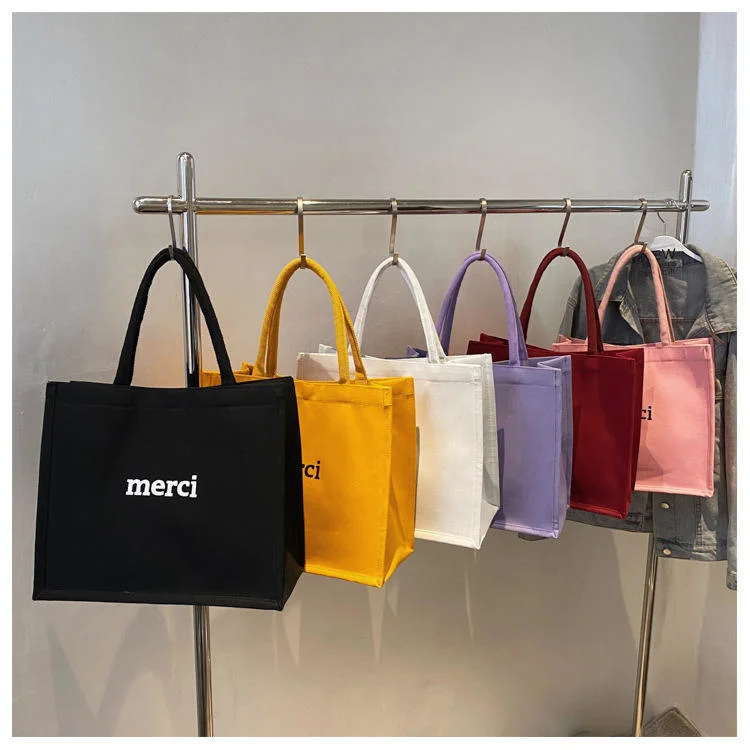 Wholesale Multi-Color Customized Handbag Shopping Canvas Tote Bag
