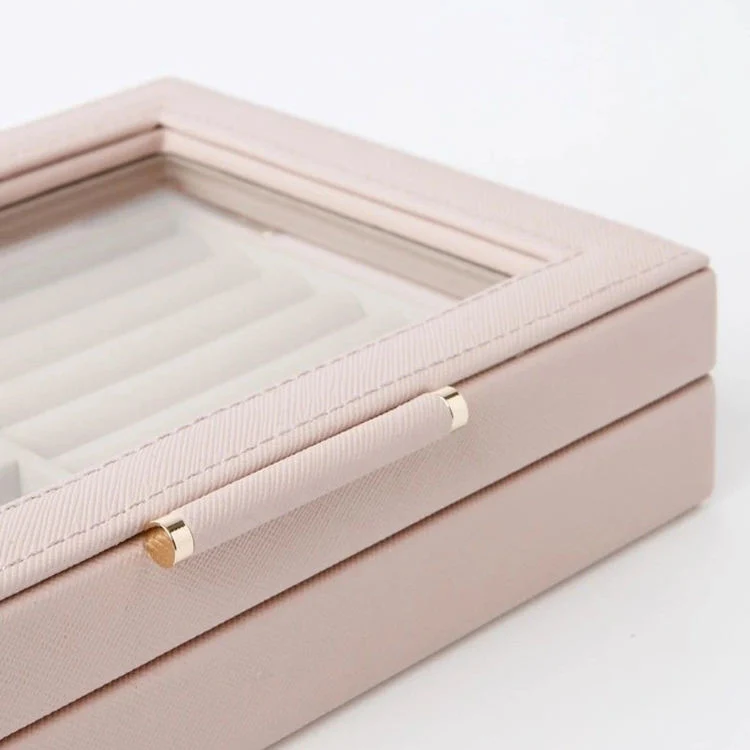 Wholesale PU Leather Jewelry Storage Box New Style Jewelry Packaging Organizer Tray Display Box