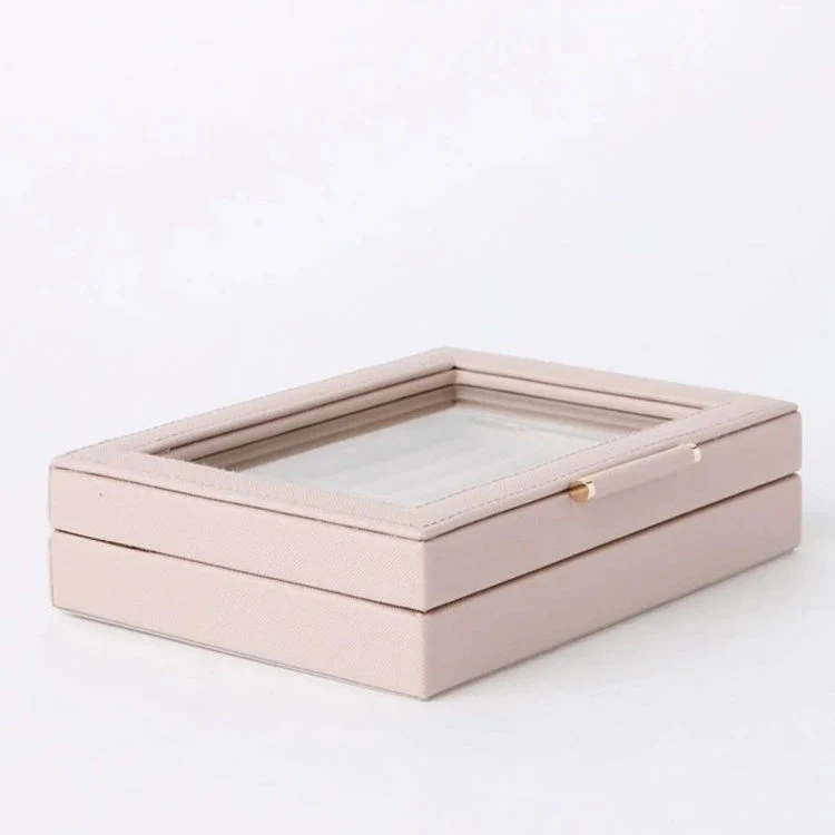 Wholesale PU Leather Jewelry Storage Box New Style Jewelry Packaging Organizer Tray Display Box