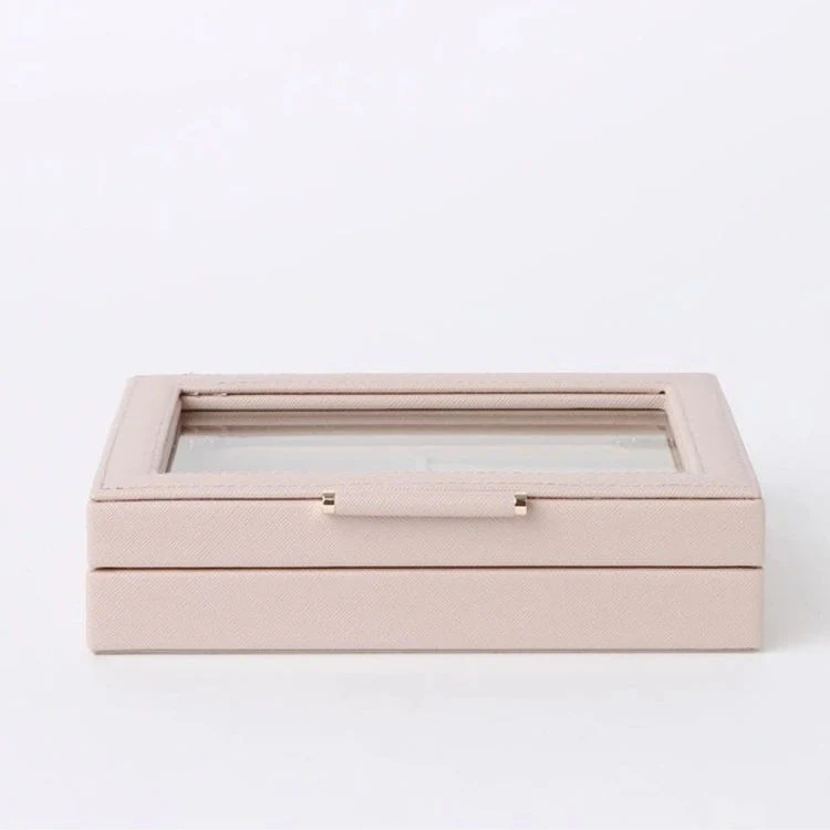 Wholesale PU Leather Jewelry Storage Box New Style Jewelry Packaging Organizer Tray Display Box