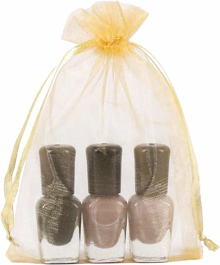 Wholesale Package Printed Organza Bags Customized Goodies Bag for Package Jewelry
