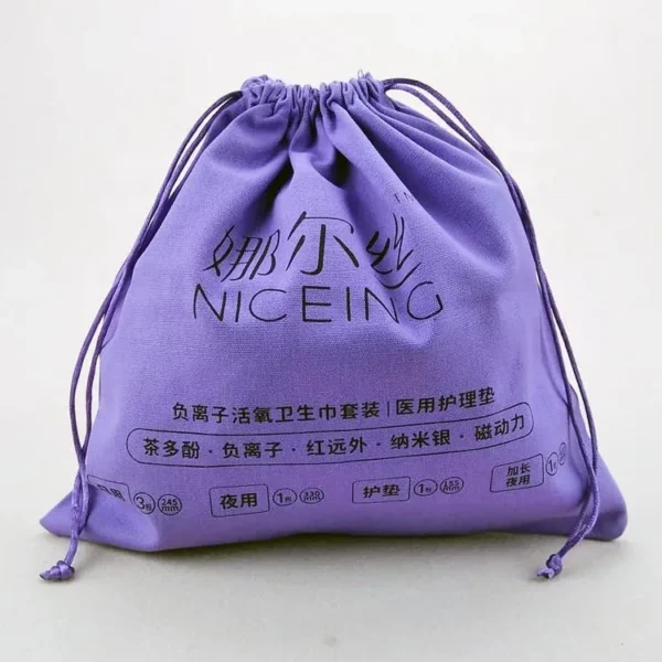 Wholesale Promotional Reusable Custom Logo Gift Jewelry Packaging Pouch Organic Canvas Cotton Drawstring Bag - Image 3