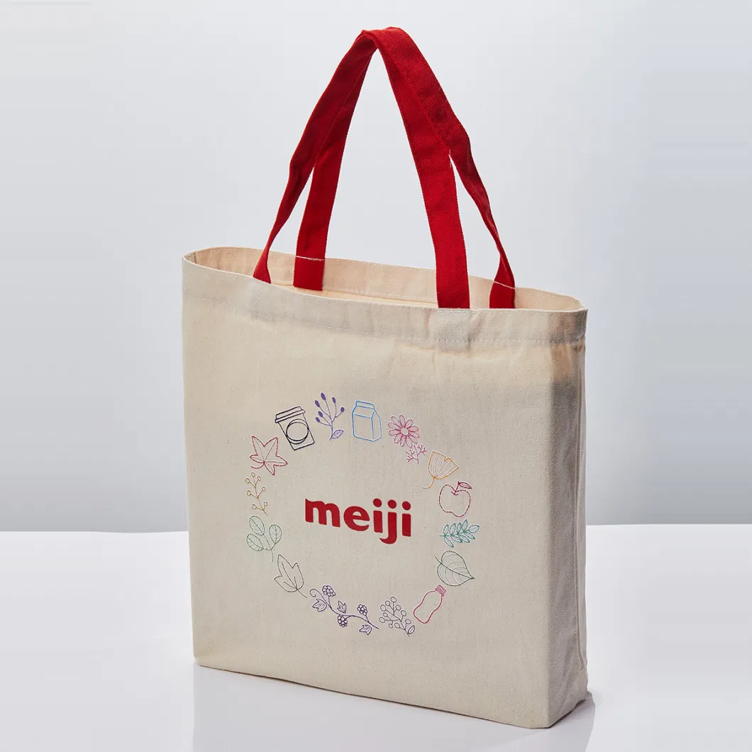 Wholesale Pure Polyester Cotton Color Heat Transfer Digital Sublimation Printing Logo Student Portable Canvas Bag