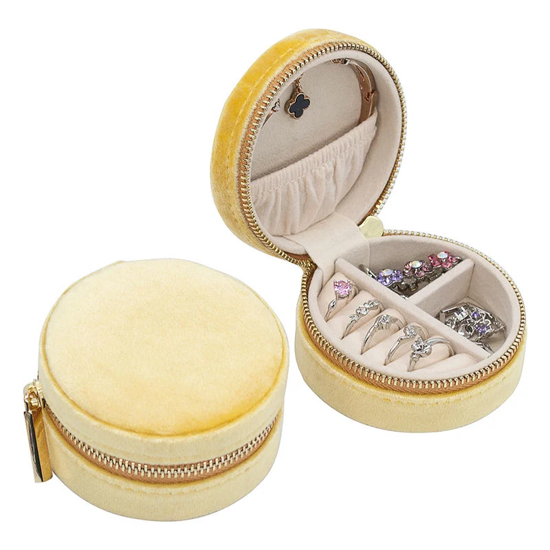 Wholesale Round-Shaped Sealing Ring Case Set Slim Soft Custom Logo Jewelry Box