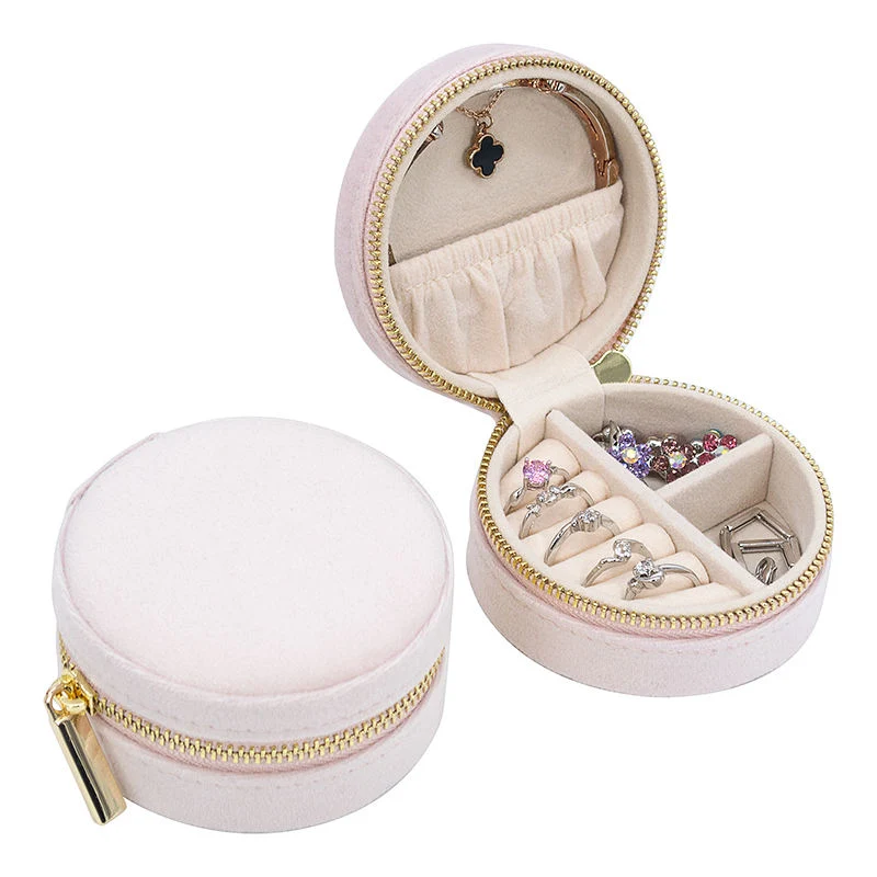 Wholesale Round-Shaped Sealing Ring Case Set Slim Soft Custom Logo Jewelry Box