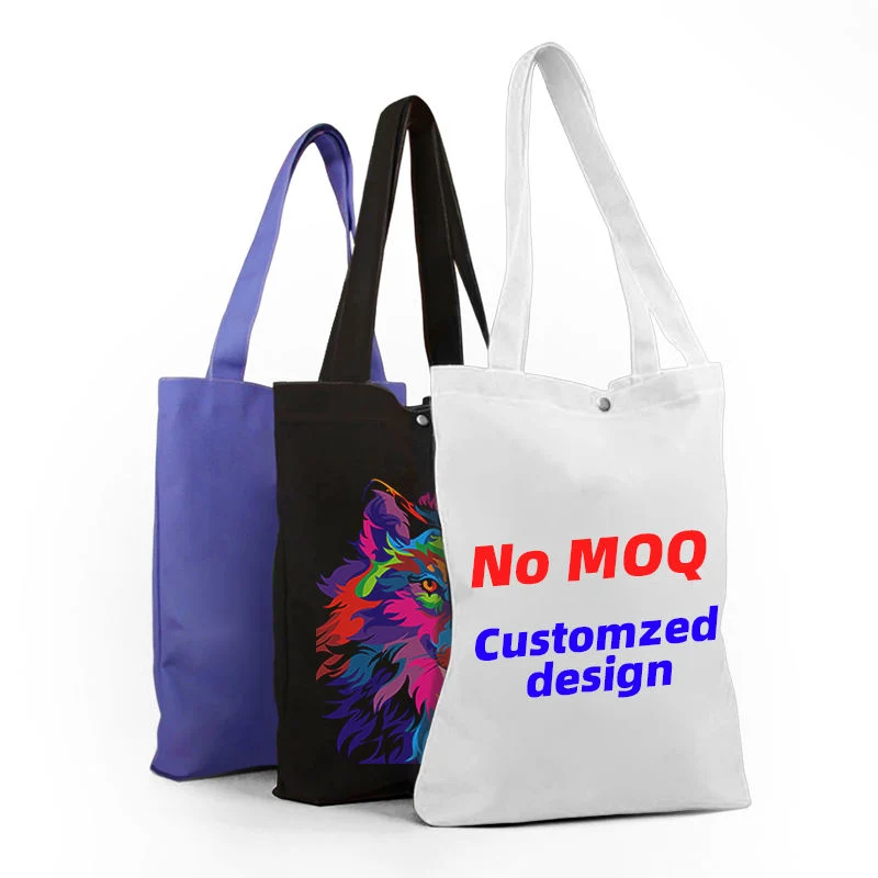 Wholesale Shopping Bag Foldable Custom Beach Women Tote Bag Full Color Printing Canvas Tote Bag