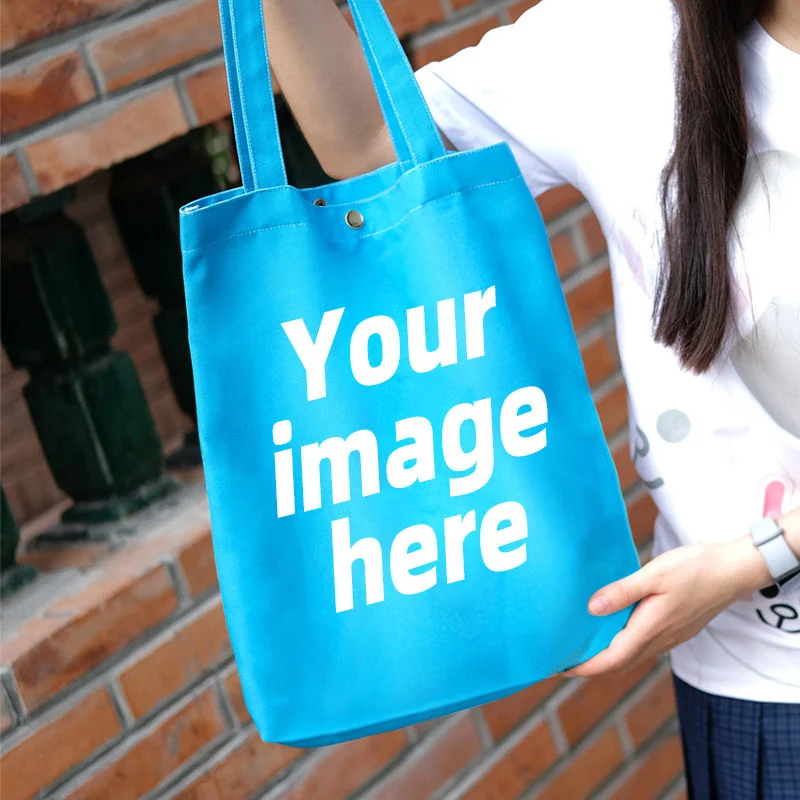 Wholesale Shopping Bag Foldable Custom Beach Women Tote Bag Full Color Printing Canvas Tote Bag