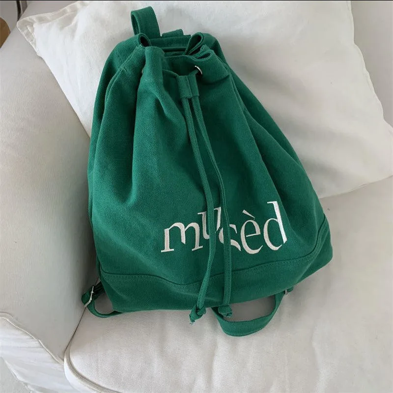 Wholesale Shopping Bag for Student Canvas Drawstring Shopping Tote Bag with Custom Printed Logo