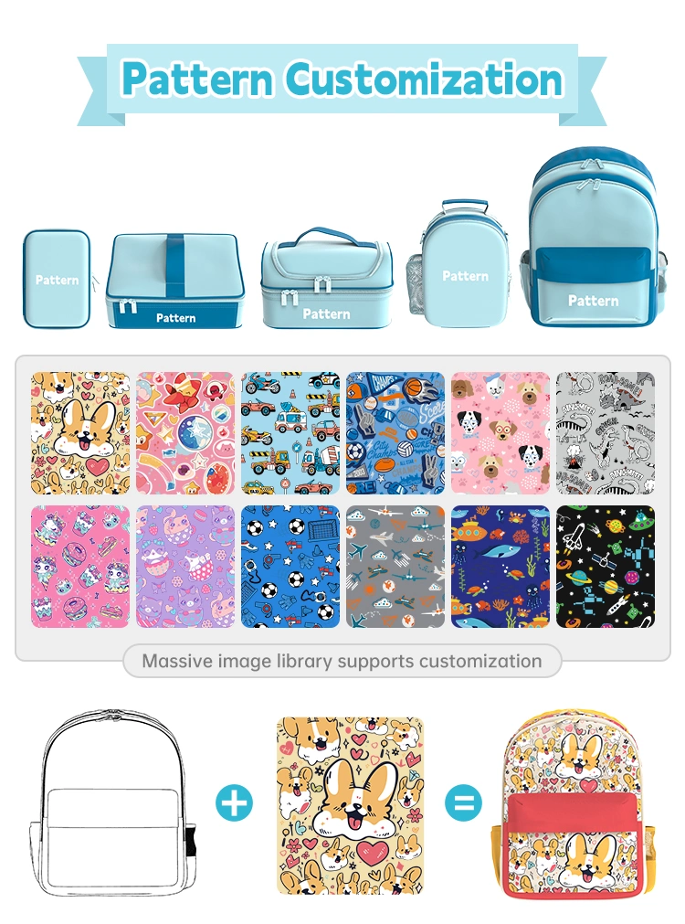 Wholesale Student Portable Lunch Tote Bag for Sublimation Lunch Box with Cooler Bag for Kids