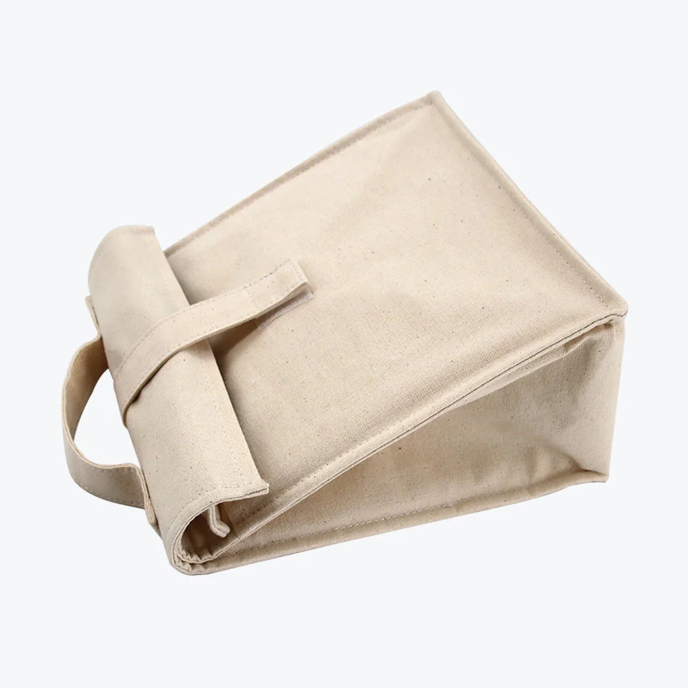 Wholesale Travel Cotton Insulated Tote Bag Foldable Canvas Thermal Bag Lunch Beach Cooler Bag with Aluminum Foil