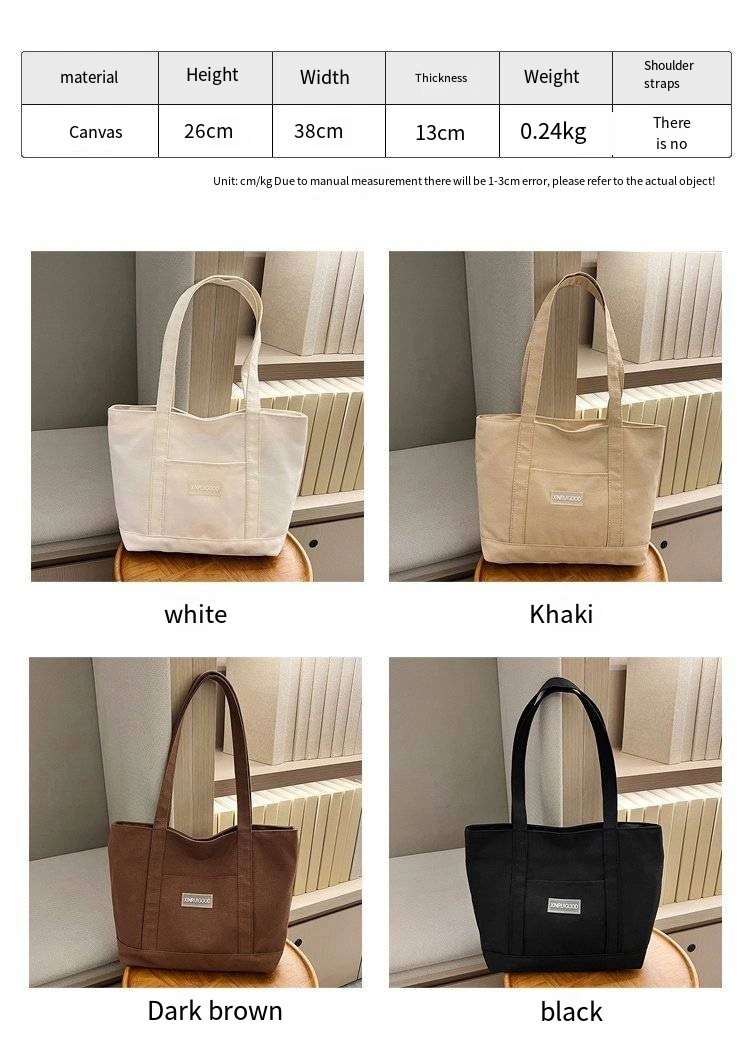 Women&prime;s Canvas Bucket Shoulder Bag Large Capacity Casual Cloth Tote Bag