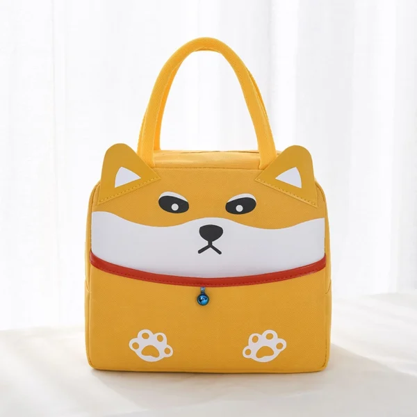 Yellow Duck Bento Bag Cute Cartoon Lunch Bag Handbag Storage Thermal Bag Canvas Lunch Box Bag - Image 5